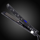 Placă de îndreptat RUCHA Placă de titan Fier de călcat 3D Fier de călcat plutitor Unelte pentru păr ondulat și drept cu cristale Bling