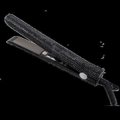 Placă de îndreptat RUCHA Placă de titan Fier de călcat 3D Fier de călcat plutitor Unelte pentru păr ondulat și drept cu cristale Bling