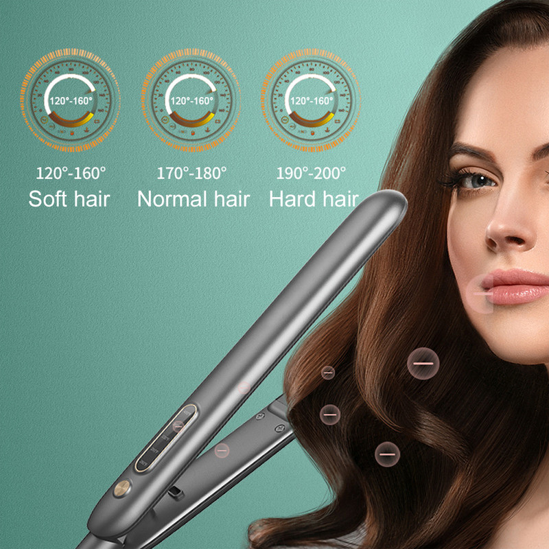 RUCHA Hair Flat Irons Profesionalus keraminis Profesionalus sumanus plaukų tiesintuvas ir suktukas 2 viename