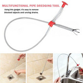 Višenamjenski alat za jaružanje cijevi, savitljivi odvodni svrdlo, kandža za čišćenje dlaka za kanalizaciju, hvatač s oprugom, alat za jaružanje cijevi