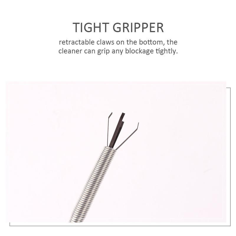 Višenamjenski alat za jaružanje cijevi, savitljivi odvodni svrdlo, kandža za čišćenje dlaka za kanalizaciju, hvatač s oprugom, alat za jaružanje cijevi