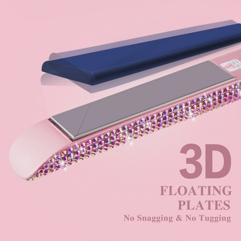 Crystal glačalo za kosu Brzo zagrijavanje Profesionalna turmalinska keramička ploča za grijanje Alati za oblikovanje kose