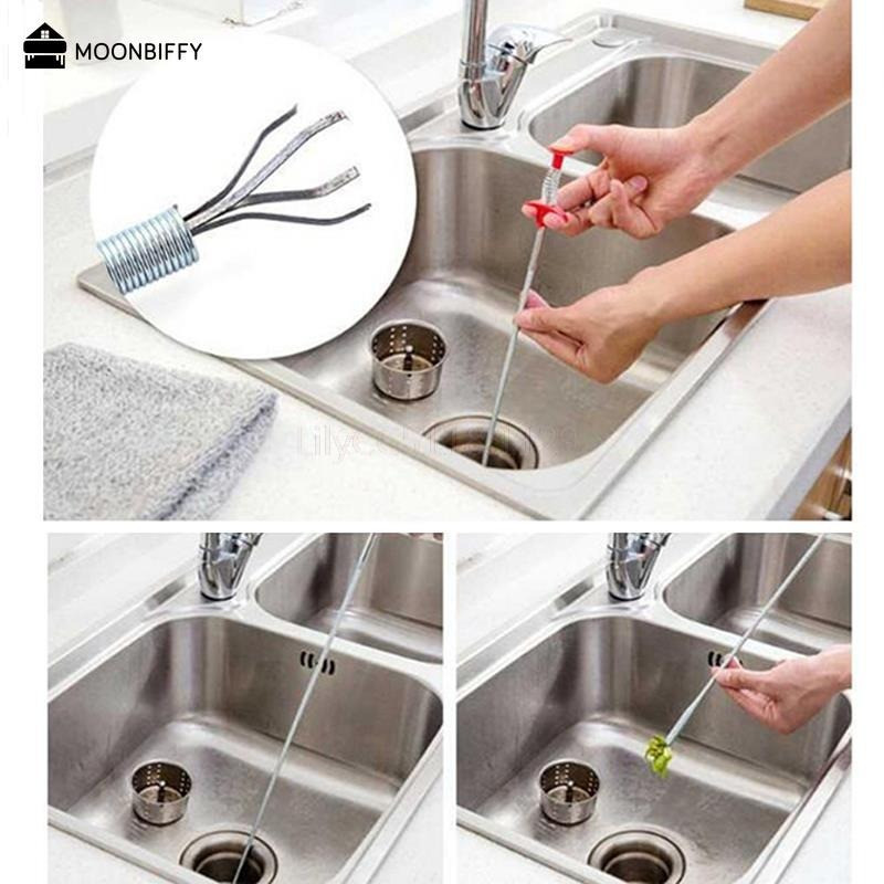 1Pc.60/90/160/250cm opruga crijeva na uvlačenje s četiri čeljusti Grabber odvodna zmija opruga cijev Alat za jaružanje Dredge Unblocker Alati za odvod