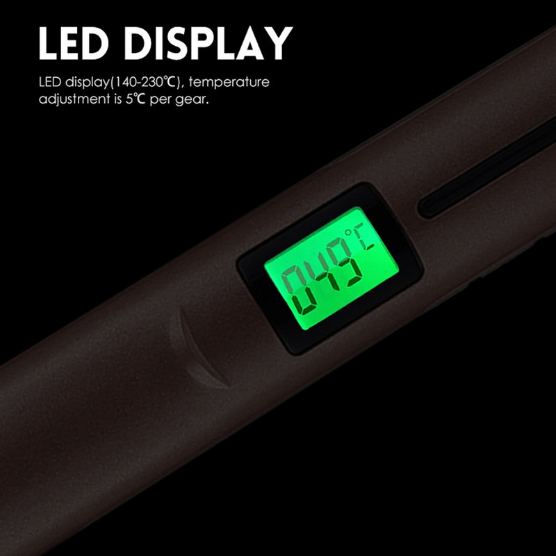 Pegla za kosu Max 230C Pro Tourmaline Plutajuća ploča PTC Brzo zagrijavanje u 60 sekundi Koristite kovrčavu ravnu frizersku alatku