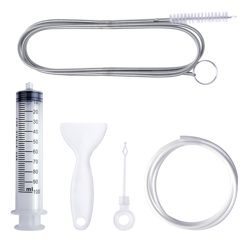 Külmiku tühjendussüvendi puhastuskomplekt, pikk painduv külmiku puhastushari Veesüvendustööriist Veetorude puhastusspiraalhari