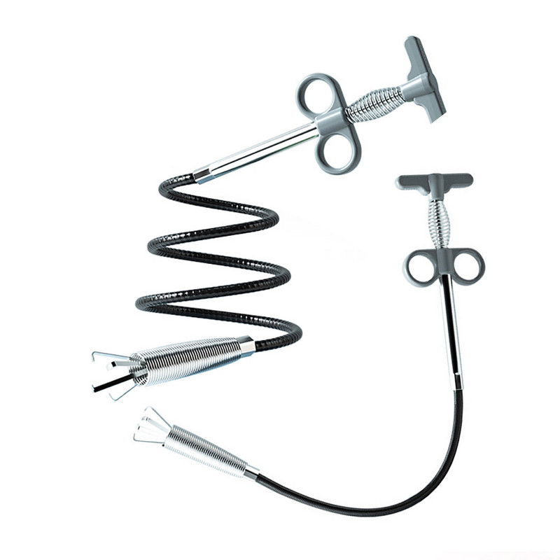 Deblocator de țevi de canalizare 60/90/160CM Dispozitiv de dragare a țevii cu arc de șarpe Instrument pentru bucătărie, baie, pentru păr, chiuvetă, instrumente de curățare a conductelor