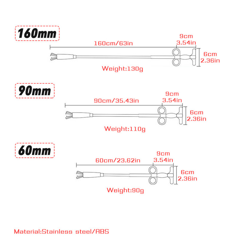 Deblocator de țevi de canalizare 60/90/160CM Dispozitiv de dragare a țevii cu arc de șarpe Instrument pentru bucătărie, baie, pentru păr, chiuvetă, instrumente de curățare a conductelor