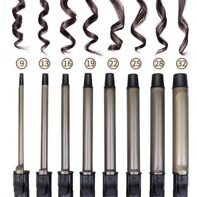 9mm 25mm 32mm ondulator de păr din ceramică profesională LED cu afișare digitală a temperaturii fier de curling rulouri bucle baghetă Waver instrument de păr 2#