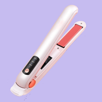 USB ισιωτικό μαλλιών Κεραμικό επίπεδο σίδερο 2 σε 1 Επαγγελματικό ισιωτικό μαλλιών και ψαλιδάκι επαναφορτιζόμενο ασύρματο