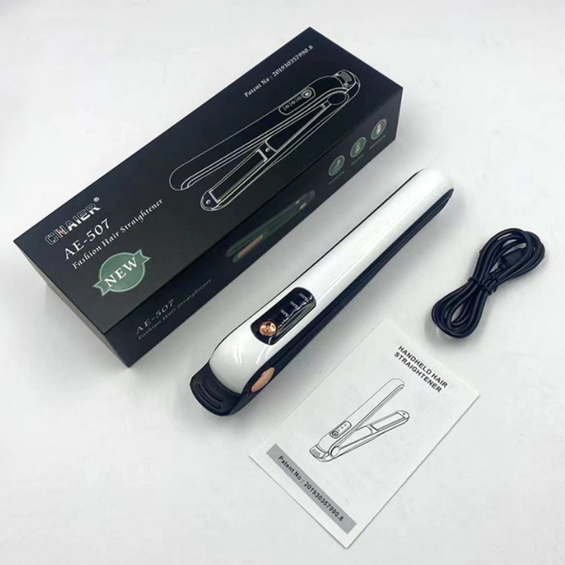 USB-s hajvasaló kerámia 2 az 1-ben professzionális vezeték nélküli hajvasaló és hajcsavaró, újratölthető vezeték nélküli