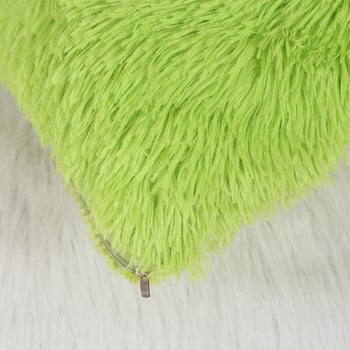 Λούτρινο 43x43cm Shaggy μασίφ κάλυμμα μαξιλαριού Διακόσμηση σπιτιού Χνουδωτά καλύμματα μαξιλαριού Σαλόνι Υπνοδωμάτιο Κάθισμα Καναπές Μαξιλαροθήκη αγκαλιά