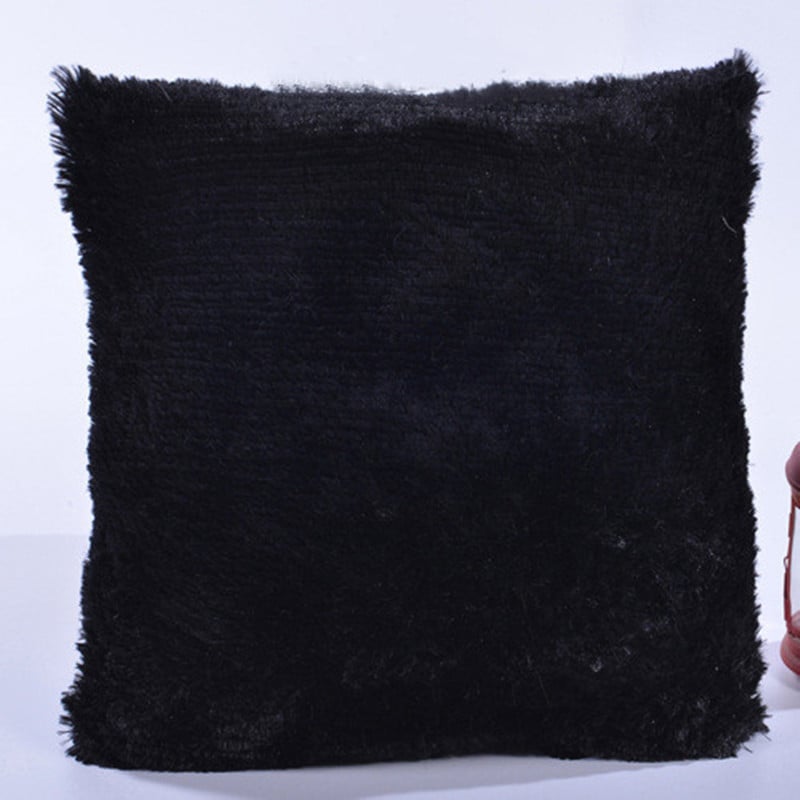 Plüss 43x43cm Bozontos tömör párnahuzat Lakásdekoráció Bolyhos párnahuzatok Nappali Hálószoba Ülés Kanapé Ölelés Párnahuzat