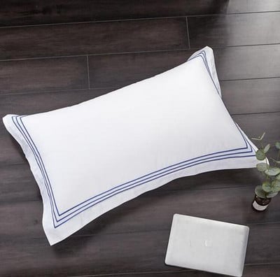 2db/Szett Luxus 100% Egypt Cotton Embroidery 5 csillagos Hotel Párnahuzatok párnahuzat Fehér párnahuzat egy pár 50*80 55*85cm