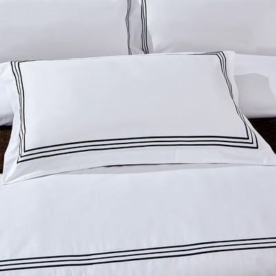 2db/Szett Luxus 100% Egypt Cotton Embroidery 5 csillagos Hotel Párnahuzatok párnahuzat Fehér párnahuzat egy pár 50*80 55*85cm