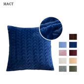 MACT Corduroy Soft dekoratív négyzet alakú párnahuzat egyszínű párnahuzat terasz kanapéhoz Modern Leaves párnahuzat 45x45cm