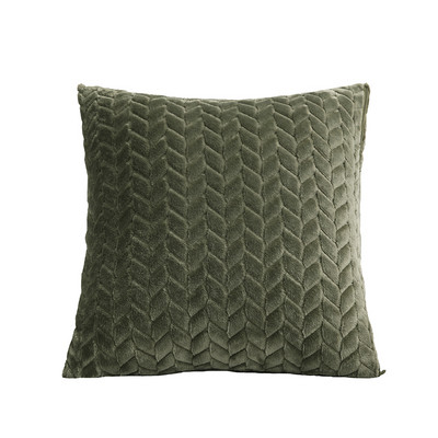 MACT Corduroy Soft dekoratív négyzet alakú párnahuzat egyszínű párnahuzat terasz kanapéhoz Modern Leaves párnahuzat 45x45cm