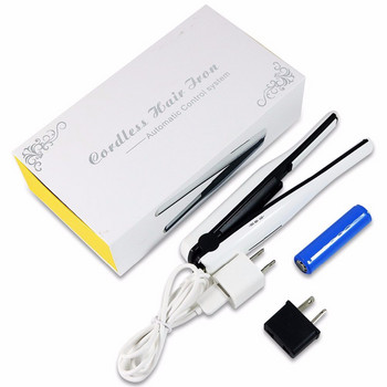 Μίνι USB ισιωτικό μαλλιών Κεραμικό σίδερο επαναφορτιζόμενη μπαταρία ιόντων λιθίου Φορητά ισιώματα μαλλιών ταξιδιού και μπούκλες εργαλείο κομμωτηρίου