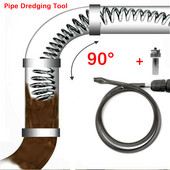 Комплект инструменти за драгиране на тръби Драгираща пружина Устройство за драгиране на тръби Канализация Тоалетна Кухненски канализатор Инструменти за отстраняване на запушени тръби