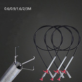 0,6/2/3M Alat za deblokiranje kanalizacijskih cijevi Snake Spring Pipe Alat za jaružanje za kupaonicu Kuhinja Kosa Kanalizacijski umivaonik Alati za čišćenje cjevovoda