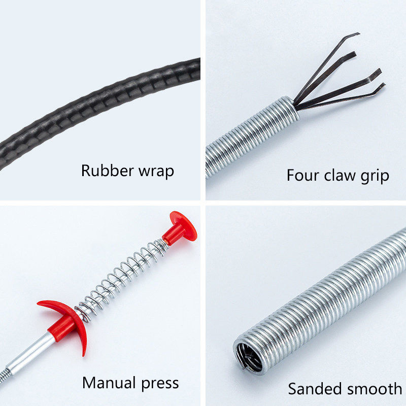 0,6/2/3M Alat za deblokiranje kanalizacijskih cijevi Snake Spring Pipe Alat za jaružanje za kupaonicu Kuhinja Kosa Kanalizacijski umivaonik Alati za čišćenje cjevovoda
