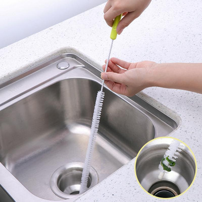 Pipe Cleaning Brush Sewer Dredger Sink Overflow Drain Unblocker Cleaner Kitchen Tool Steel Bathroom Hair Removal Freely Bendable