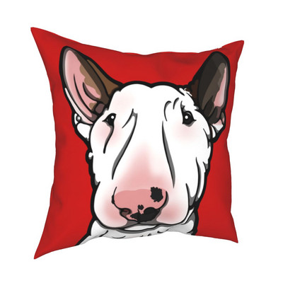 Otthoni dekoráció Vicces aranyos bullterrier mintás nyomat párnahuzat poliészter párnahuzat dekor 45x45cm