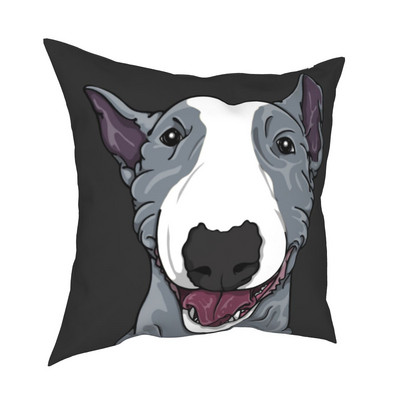 Otthoni dekoráció Vicces aranyos bullterrier mintás nyomat párnahuzat poliészter párnahuzat dekor 45x45cm