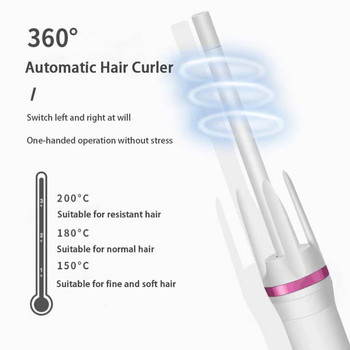 SONOFLY 9 мм автоматична маша за коса, 3 температурни регулируеми пръчици, вълнообразна маша с цвете от круша Професионални инструменти за оформяне SH-8608