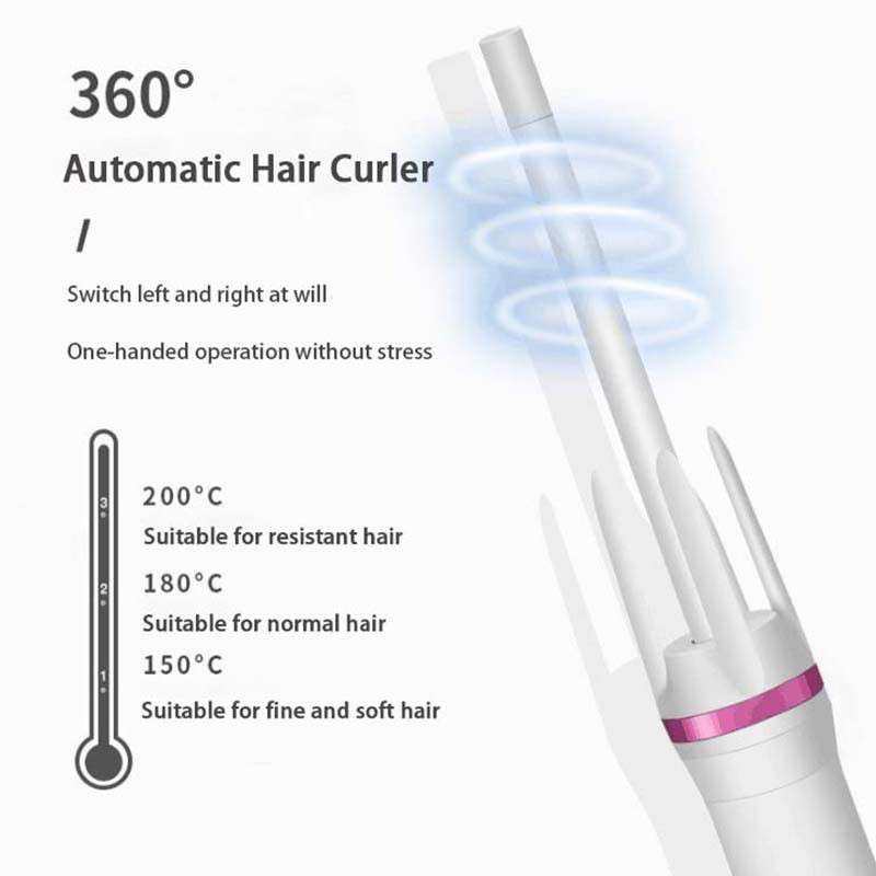 SONOFLY 9mm automatinis plaukų suktukas 3 temperatūros reguliuojamos lazdelės bangos kriaušės gėlės garbanojimo geležis Profesionalūs formavimo įrankiai SH-8608