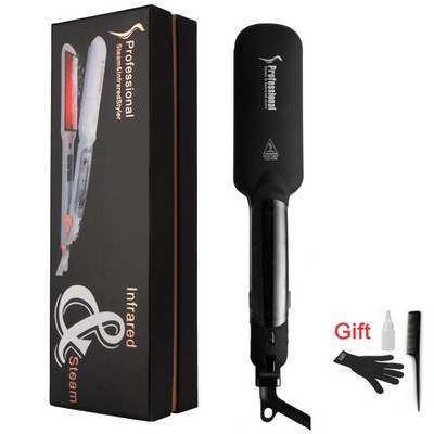 ÚJ LCD Ultrahangos Infravörös Gőz Lapos Vas Hajápoló Hideg Iron Recover Hair Sérült Smoothly Hairkezelő Hajegyenesítő