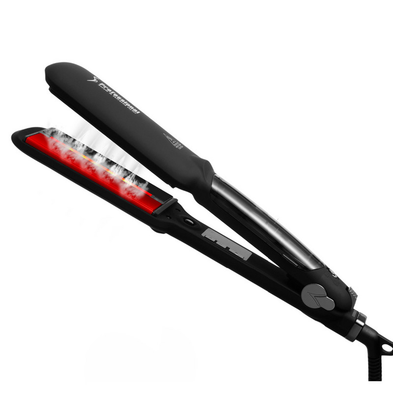 ÚJ LCD Ultrahangos Infravörös Gőz Lapos Vas Hajápoló Hideg Iron Recover Hair Sérült Smoothly Hairkezelő Hajegyenesítő