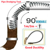 Alat za jaružanje cijevi od 1/3 m Opružna cijev Deblokada kanalizacijskih cijevi Čistač kupaonskih kuhinjskih odvoda Umivaonik Alat za uklanjanje začepljenih cijevi