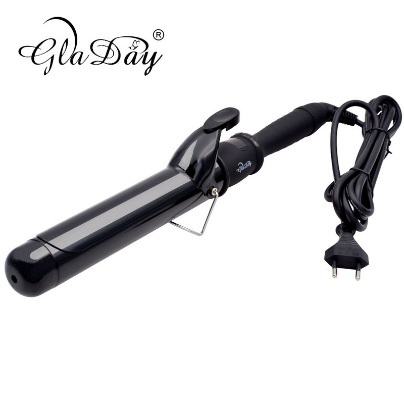 Keraminis plaukų suktukas 38 mm plaukų formavimo įrankiai LCD garbanojimo geležis Skaitmeninės magiškos garbanojimo lazdelės lygintuvai