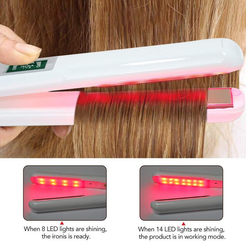 Professzionális Cold Flat Iron Hajkezelő Styler Therapy kondicionáló eszköz A sérült haj helyreállítása Ultrahangos infravörös vasalók