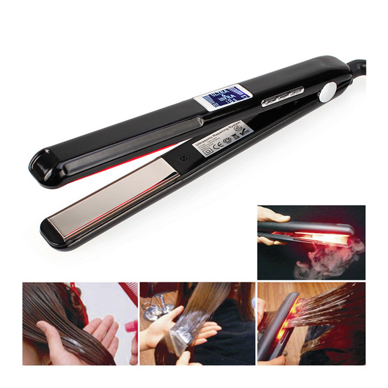 Professzionális Cold Flat Iron Hajkezelő Styler Therapy kondicionáló eszköz A sérült haj helyreállítása Ultrahangos infravörös vasalók