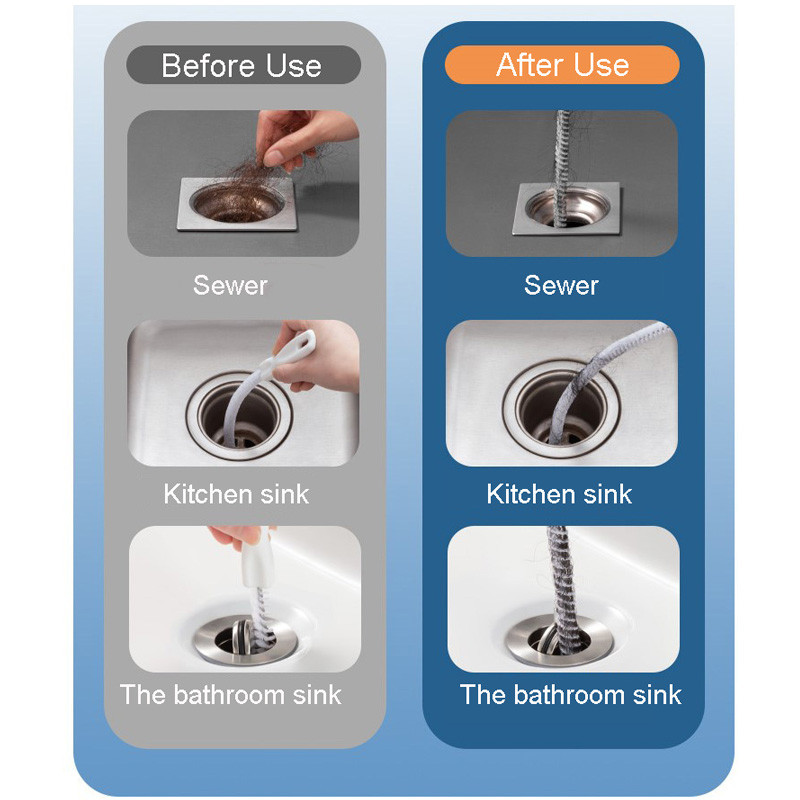 45 cm vamzdžių gilinimo šepetys vonios kambarys virtuvės plaukų kanalizacijos kriauklė šalinanti kanalizacijos šlavimo mašina, lankstus valiklis užsikimšimo kištuko skylių šalinimo įrankis