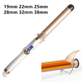Elektromos professzionális 22mm-es 28mm-es 32mm-es 38mm-es kerámia hajcsavaró LCD hajsütő görgős fürtök pálca Waver divatformázó eszközök 2#