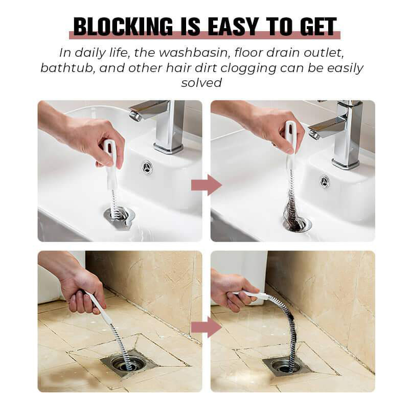 Kriauklės kanalizacijos valymo šepetys Patogus buitinės kanalizacijos plaukų gaudyklės valiklis vonios kambario virtuvei TS1 Lankstus, bet patvarus