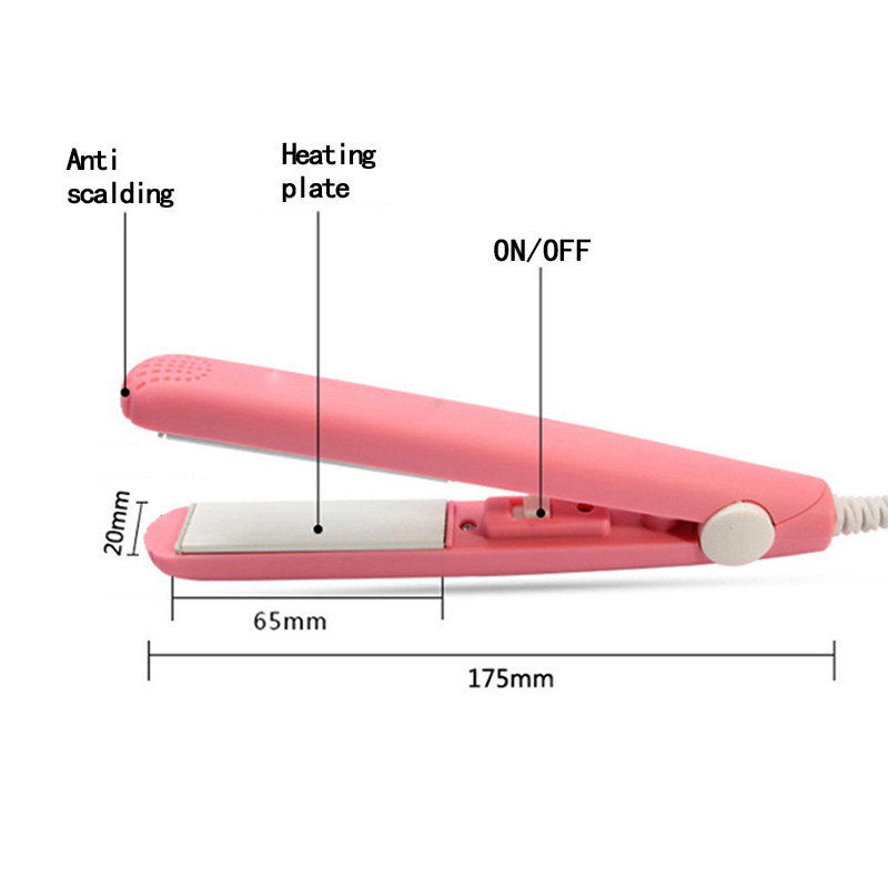 augstas kvalitātes mini matu taisnotājs mini dzīvoklis dzelzs bezvadu usb ruļļi 25w ceļojošie matu taisnotāji