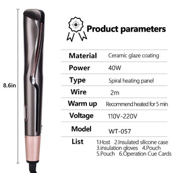 Alisador e ondulador de cabelo 2 em 1, elétrico profissional chapinha utensílios modeladores de cerâmica