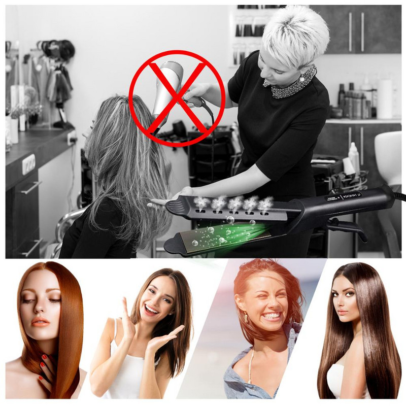 2021 m. plaukų tiesinimo šepetys, elektrinis karštų šukų tiesinimo skystųjų kristalų ekranas plaukų lygintuvų kaitinimo šukų tiesinimo vyriškas barzdos šepetys