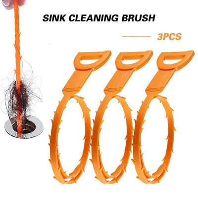 Kriauklės užsikimšimo šalinimo priemonė kabliukas Vonios grindys Kanalizacijos žemsiurbė virtuvė Vonios kambarys Pašalinti kanalizacijos užsikimšimą Plastikinis kablio žemsiurbės valymo įrankis