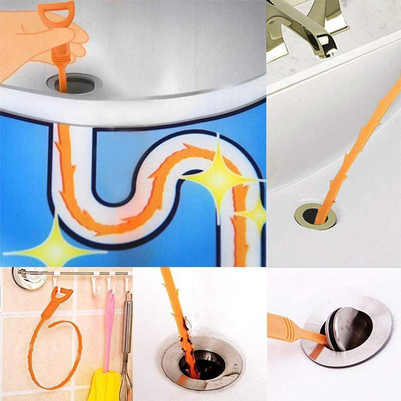 Kriauklės užsikimšimo šalinimo priemonė kabliukas Vonios grindys Kanalizacijos žemsiurbė virtuvė Vonios kambarys Pašalinti kanalizacijos užsikimšimą Plastikinis kablio žemsiurbės valymo įrankis