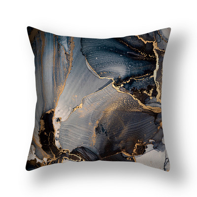 Szürke arany színű márvány párnahuzat Bloom Rock mintás poliészter párnahuzat 45x45 cm kanapé hálószoba patchwork párnahuzat