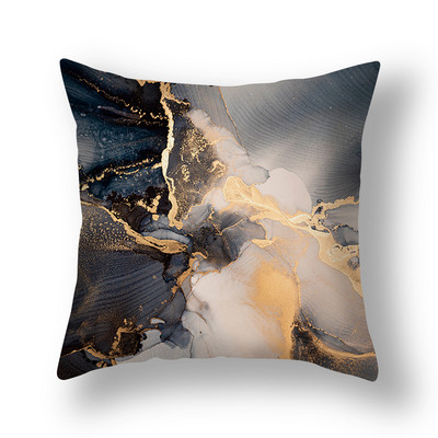 Szürke arany színű márvány párnahuzat Bloom Rock mintás poliészter párnahuzat 45x45 cm kanapé hálószoba patchwork párnahuzat