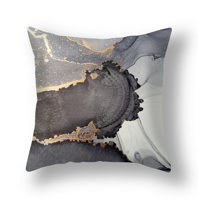 Szürke arany színű márvány párnahuzat Bloom Rock mintás poliészter párnahuzat 45x45 cm kanapé hálószoba patchwork párnahuzat