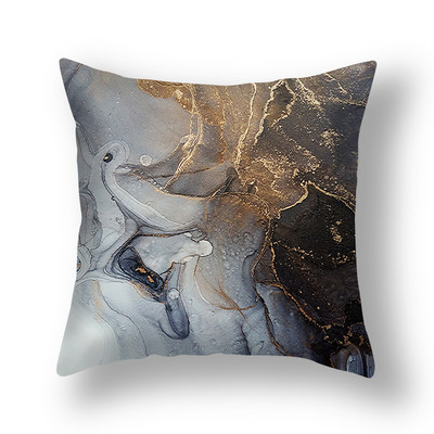 Szürke arany színű márvány párnahuzat Bloom Rock mintás poliészter párnahuzat 45x45 cm kanapé hálószoba patchwork párnahuzat