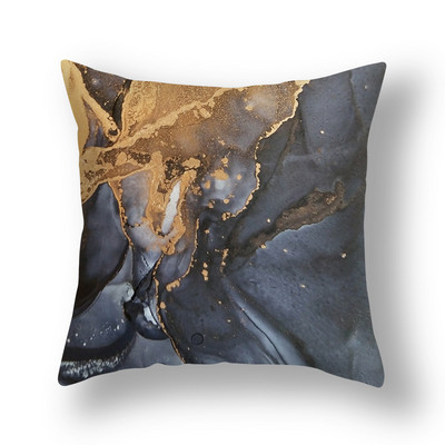 Szürke arany színű márvány párnahuzat Bloom Rock mintás poliészter párnahuzat 45x45 cm kanapé hálószoba patchwork párnahuzat
