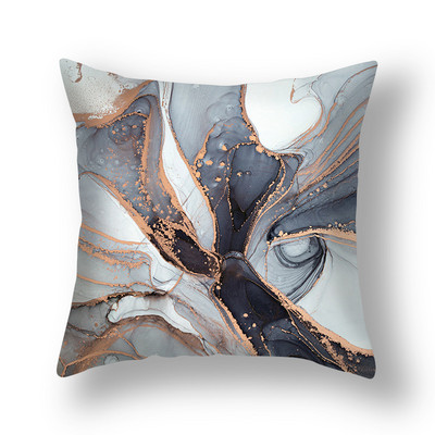 Szürke arany színű márvány párnahuzat Bloom Rock mintás poliészter párnahuzat 45x45 cm kanapé hálószoba patchwork párnahuzat