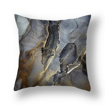 Szürke arany színű márvány párnahuzat Bloom Rock mintás poliészter párnahuzat 45x45 cm kanapé hálószoba patchwork párnahuzat